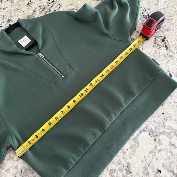 Varley Davidson Sweat Half Zip Sweatshirt M Cila Green VAR01080 - Picture 11 of 15